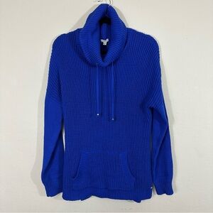 Women’s Large Royal Blue Guess Cowl Neck Long Sleeve Knitted Sweater